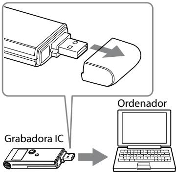 SONY ICD-UX70 - Conexión de la grabadora IC al ordenador - 1