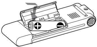 SONY ICD-UX70 - De batterij plaatsen - 2