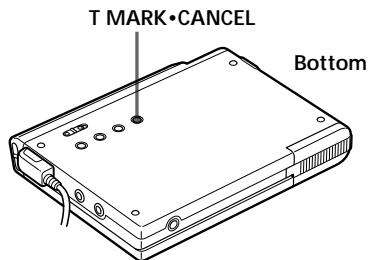 SONY MZ-R37 - Adding a track mark - 1