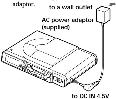 SONY MZ-R37 - Charging the nickel-cadmium rechargeable batteries - 1