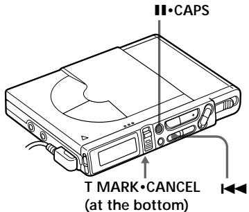 SONY MZ-R37 - Erasing a track mark - 1