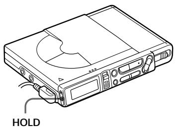SONY MZ-R37 - Locking the controls (HOLD) - 1