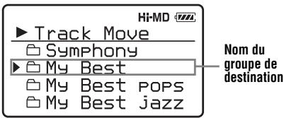 Hi-MD Track Move Symphony My Best My Best POPS My Best jazz Nom du groupe de destination