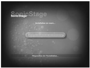 SonicStage SonicStage Installation en cours... Preparation de l'installation...