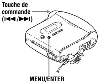 Touche de commande (◄◄◄/►►►1) MENU/ENTER