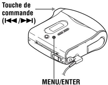 Touche de commande (◄◄◄/►►1) MENU/ENTER