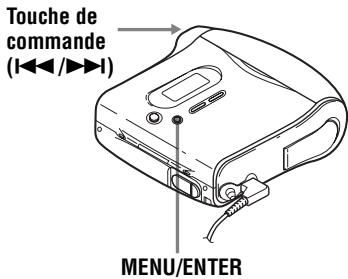 Touche de commande (◄◄◄/►►►1) MENU/ENTER