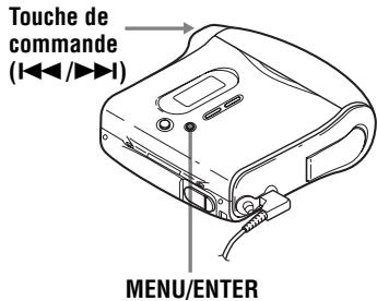 Touche de commande (◄◄◄/►►1) MENU/ENTER