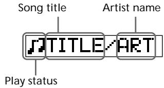 SONY NW-E5 - On the display - 3