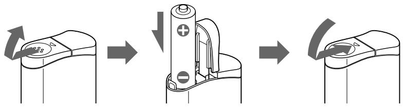 SONY NW-E5 - Step 2: Inserting the battery - 1