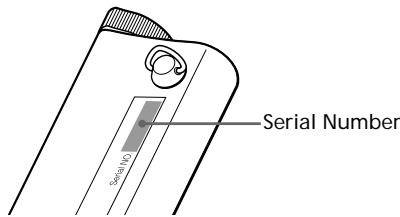 SONY NW-E5 - About the Serial Number - 1