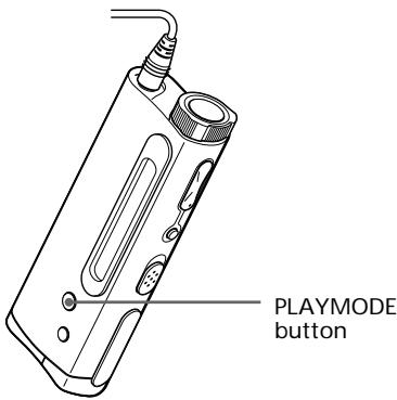 SONY NW-E5 - Adjusting the playback mode - 1