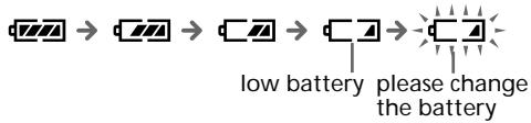 SONY NW-E5 - On the remaining battery indication - 1