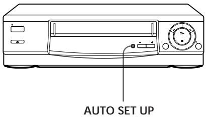 SONY SLV-E430VC - Installation du magnétoscope à l'aide de la fonction auto set up - 1