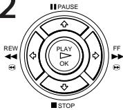 2 PAUSE REW PLAY OK FF STOP