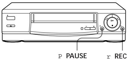 SONY SLV-E430VP - Opération (enregistrement sur ce magnétoscope) - 1