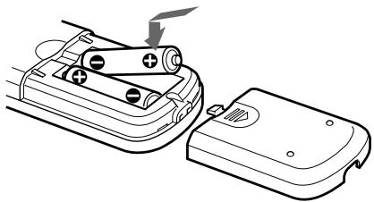 SONY SLV-E735NC - Einlegen der Batterien - 1