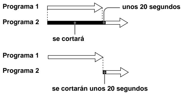 SONY SLV-SE720E - Si los ajustes del temporizador se superponen - 1
