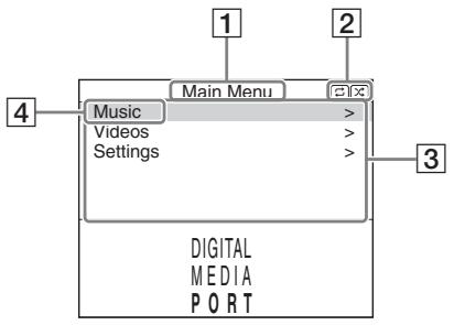 SONY TDM-IP50 - Uzywanie trybu menu ekranowego - 1