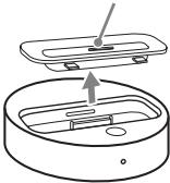 SONY TDM-IP50 - To remove the iPod Dock Adapter - 1
