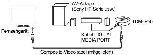 SONY TDM-IP50 - Falls ihre AV-Anlage keine Videosignale ausgibt, wenn die Funktion DMPORT aktiviert ist - 1