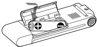 SONY ICD-UX71 - Inserting the battery - 2