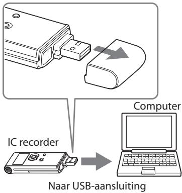SONY ICD-UX71F - De IC-recorder op de computer aansluiten - 1