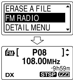 SONY ICD-UX71F - Réglage d'une station de radio FM - 2