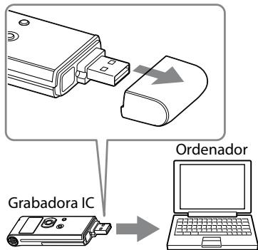 SONY ICD-UX81F - Inserción de la pila - 3