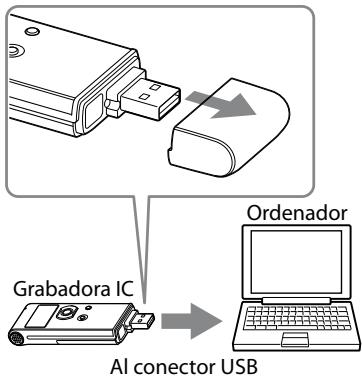 SONY ICD-UX81F - Conexión de la grabadora IC al ordenador - 1