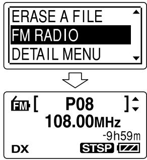 SONY ICD-UX91F - Erasing Preset FM Radio Stations - 2