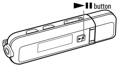 SONY NWD-E025 - Turning the Player On and Off - 1