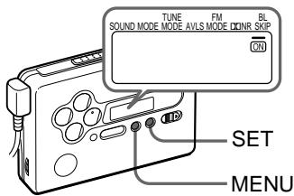 TUNE FM BL SOUND MODE MODE AVLS MODE DQNR SKIP ON SET MENU