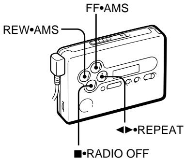 FF•AMS REW•AMS REPEAT ■●RADIO OFF
