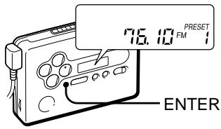 76.10 PRESET FM ENTER