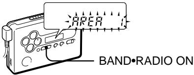 AREA BAND•RADIO ON