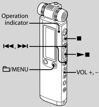 SONY ICD-SX850 - Playing Back Messages - 1