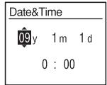 SONY ICD-UX200 - Réglage de l'horloge après rechargement de la pile - 1