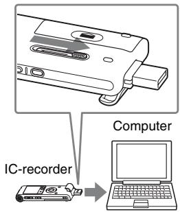 SONY ICD-UX300 - Stap 2: De batterij opladen - 3