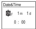 SONY ICD-UX300 - Impostazione dell'orologio\ dopo la ricarica della pila - 1