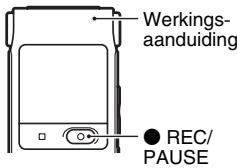 Werkings- aanduiding ● REC/ PAUSE