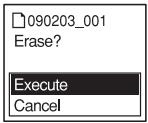 SONY ICD-UX300F - Een bericht selecteren en wissen - 2
