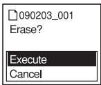 SONY ICD-UX300F - Auswählen und Löschen eines Memos - 2
