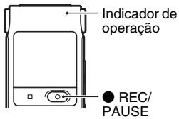 Indicador de operação ● REC/ PAUSE