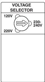 VOLTAGE SELECTOR 120V 220V 230- 240V