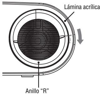Lámina acrílica Anillo "R"