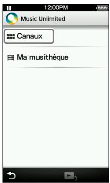 12:00PM Music Unlimited Canaux Ma musithèque