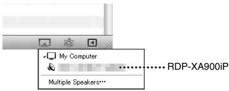 SONY RDP-XA900IP - Selección “RDP-XA900iP” en el menu AirPlay de iTunes o en el iPhone, iPod touch o iPad. - 2