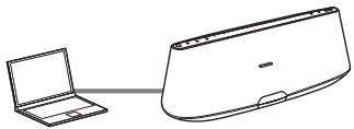 SONY RDP-XA900IP - Raccordez l'appareil au Mac ou au PC à l'aide d'un câble réseau (LAN) (non fourni). Mettez ensuite cet appareil sous tension. - 1