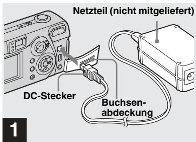 SONY CYBER-SHOT DSC-P52 - Verwenden einer externen Stromquelle - 1